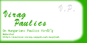 virag paulics business card